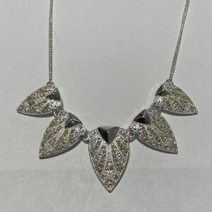 NWT Silver, Gold and Rhinestone Necklace